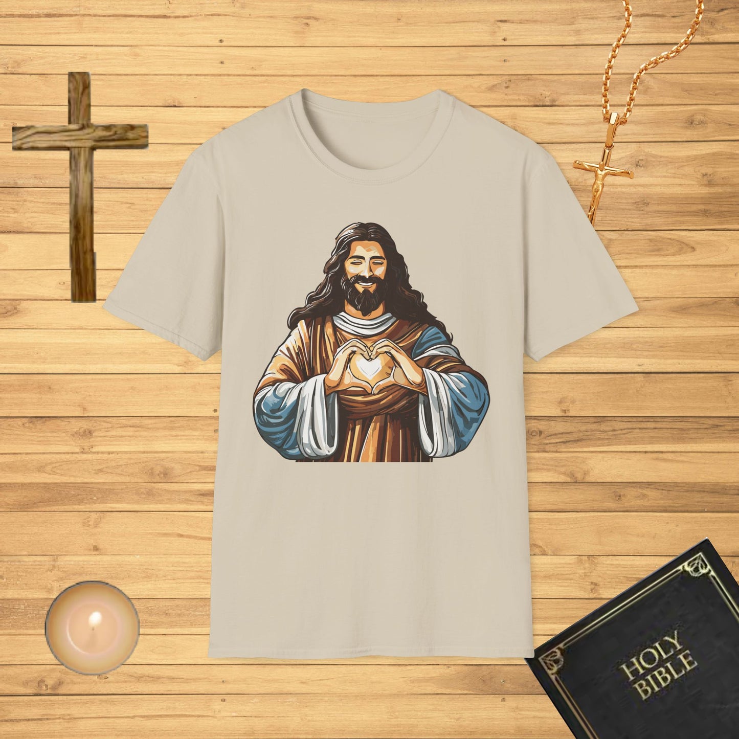 Jesus making a heart T-Shirt