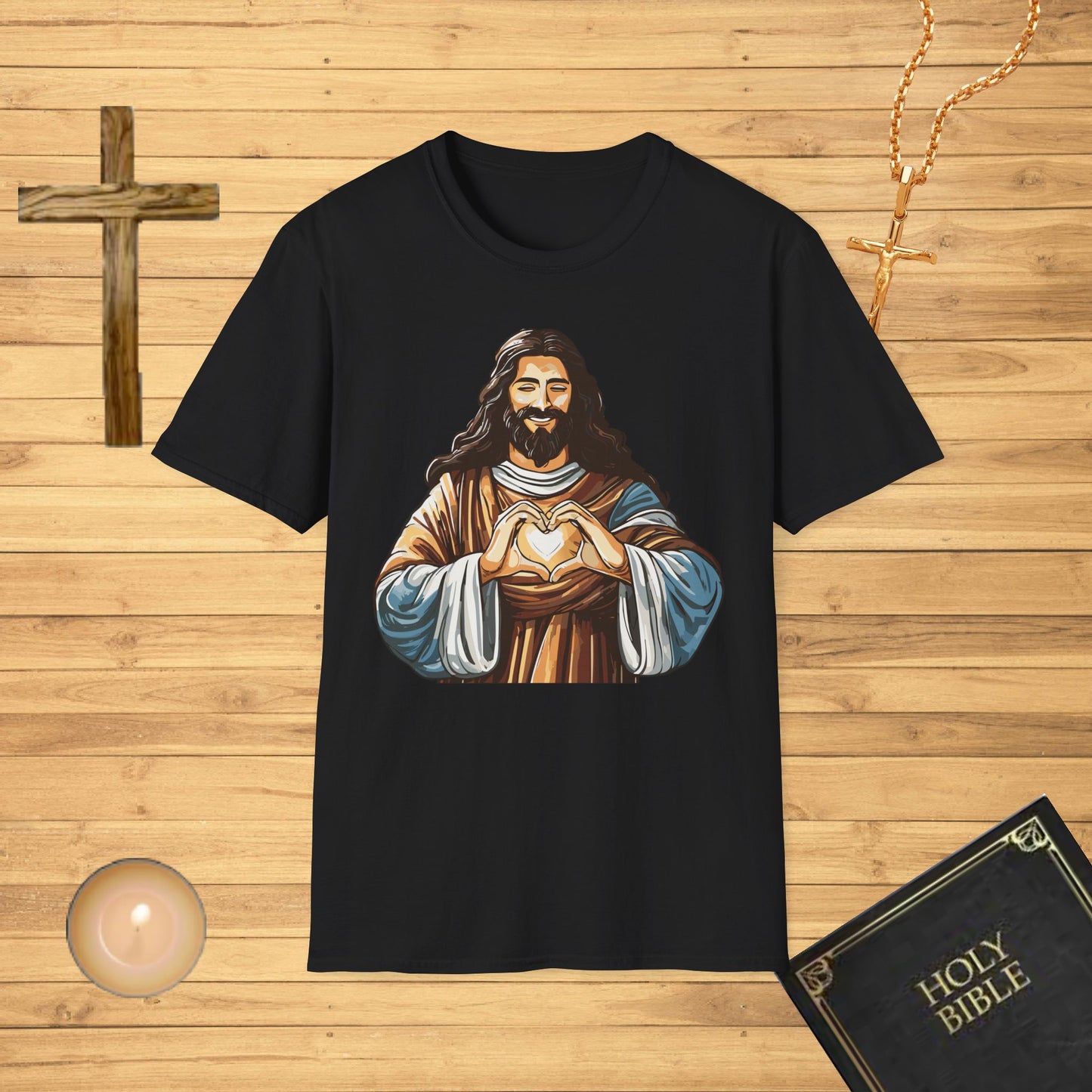 Jesus making a heart T-Shirt