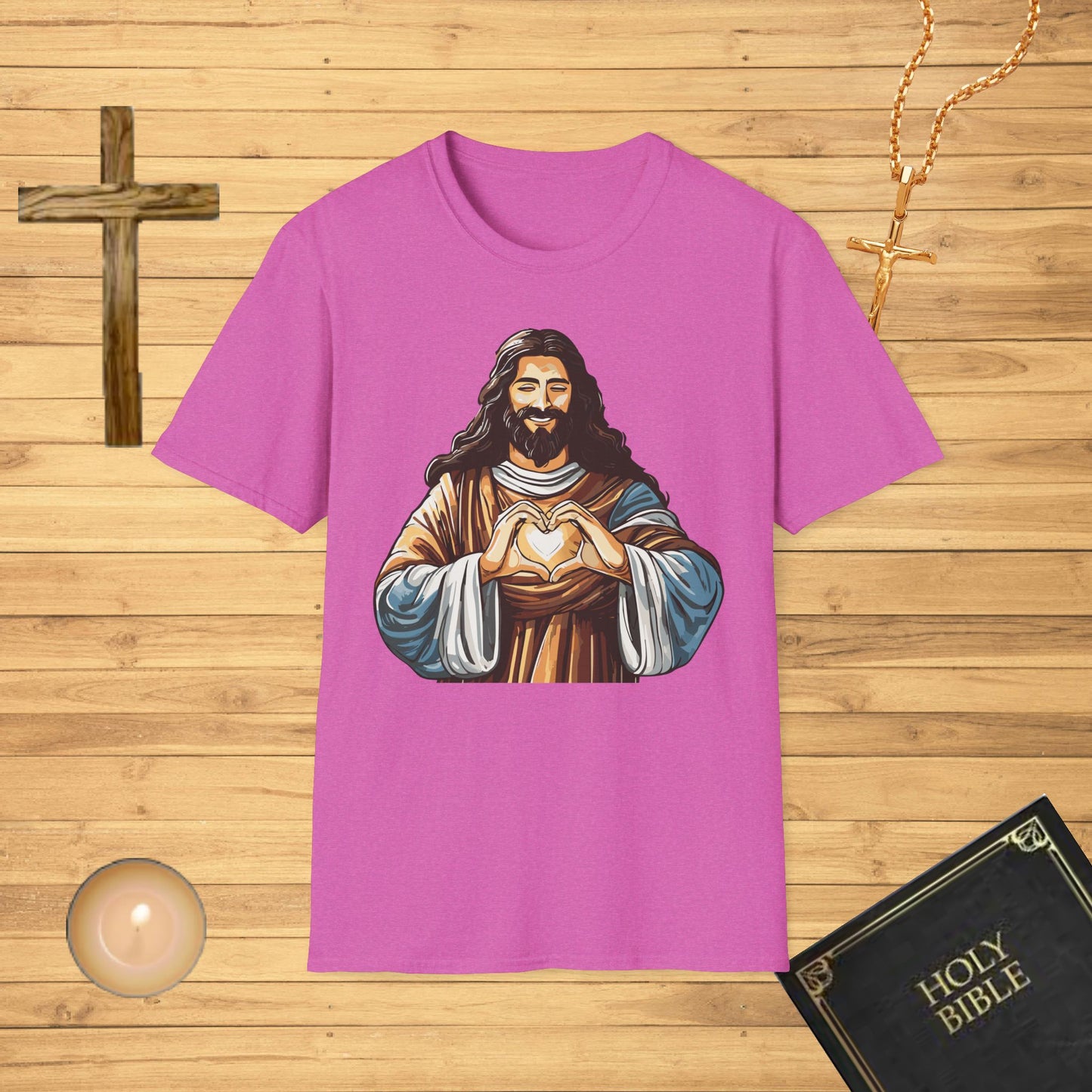 Jesus making a heart T-Shirt