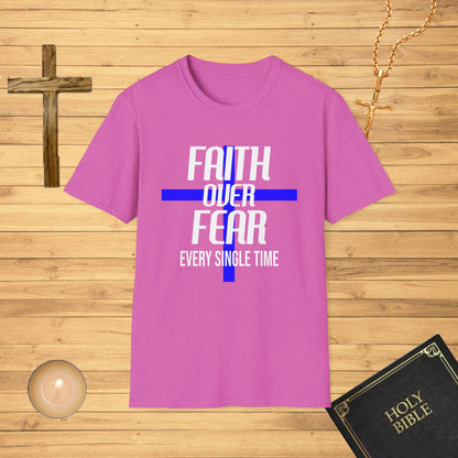 Faith over fear, blue