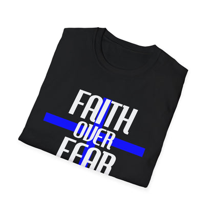 Faith over fear, blue