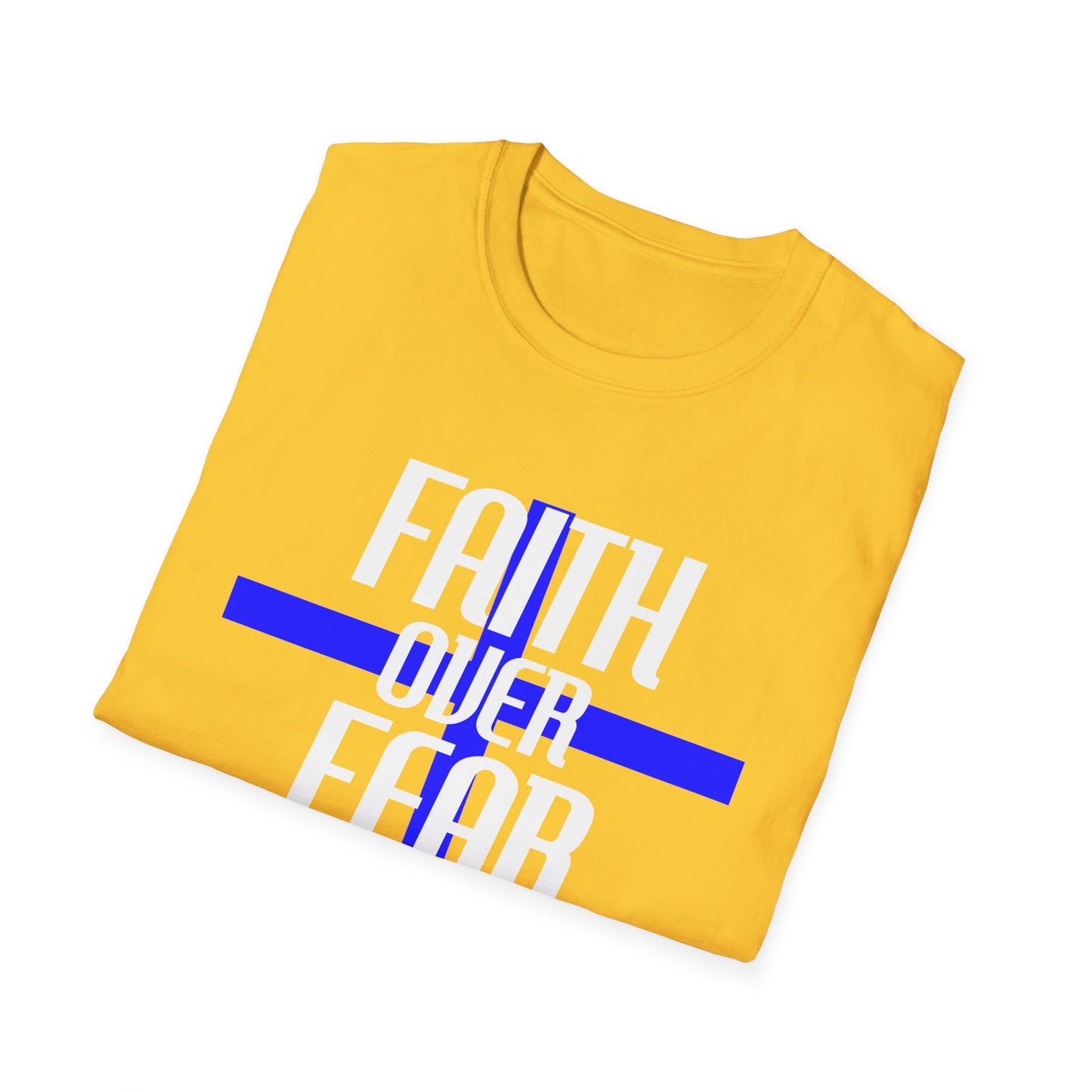 Faith over fear, blue