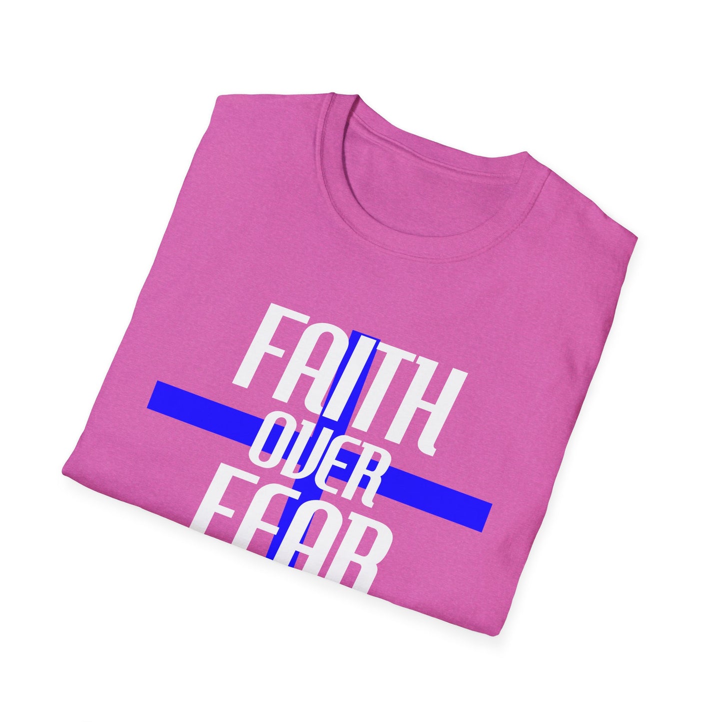 Faith over fear, blue