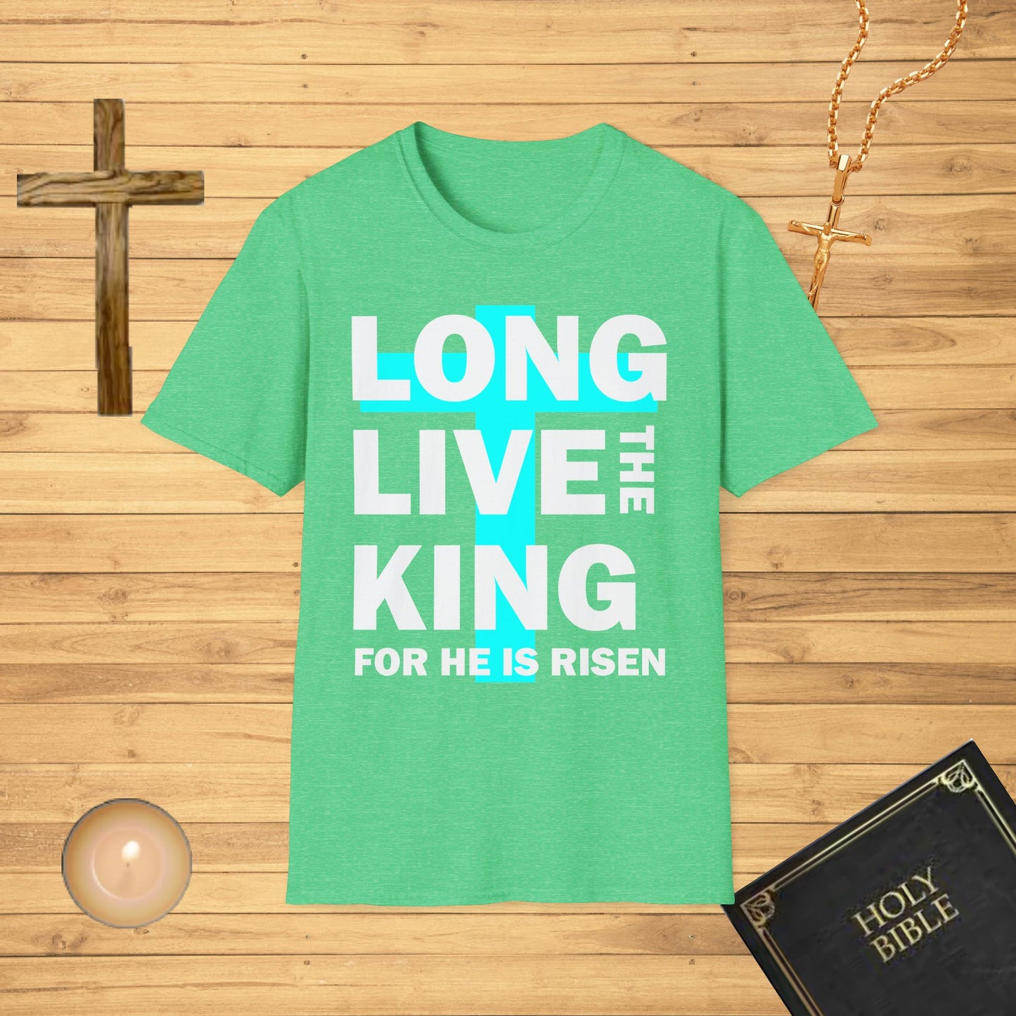 Long live the king, for he is risen, blue